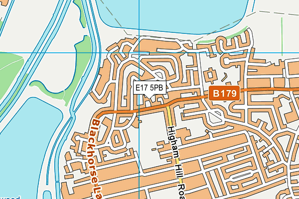 E17 5PB map - OS VectorMap District (Ordnance Survey)