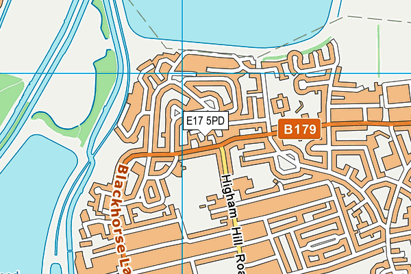 E17 5PD map - OS VectorMap District (Ordnance Survey)