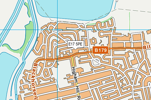 E17 5PE map - OS VectorMap District (Ordnance Survey)