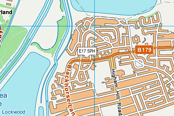 E17 5PH map - OS VectorMap District (Ordnance Survey)