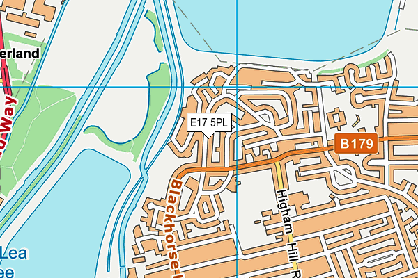 E17 5PL map - OS VectorMap District (Ordnance Survey)