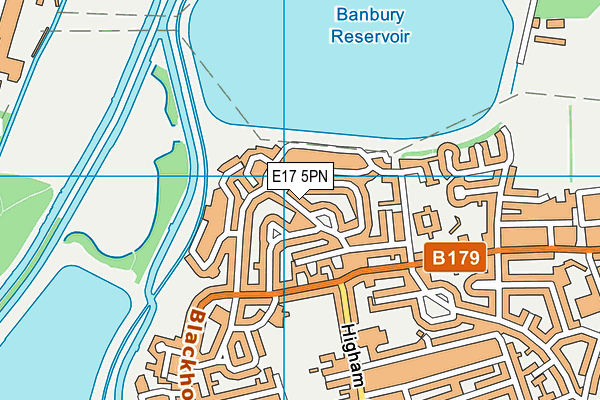 E17 5PN map - OS VectorMap District (Ordnance Survey)