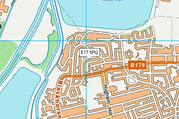 E17 5PQ map - OS VectorMap District (Ordnance Survey)