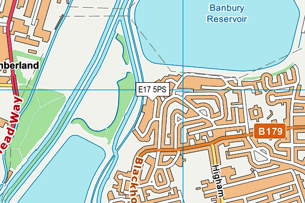 E17 5PS map - OS VectorMap District (Ordnance Survey)