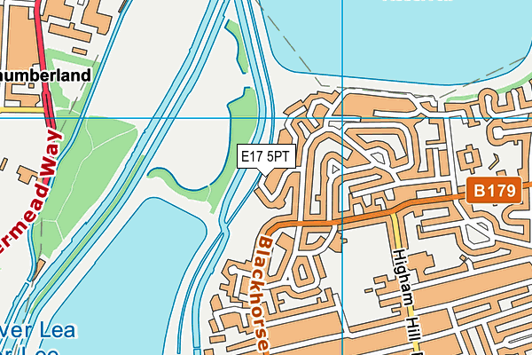 E17 5PT map - OS VectorMap District (Ordnance Survey)