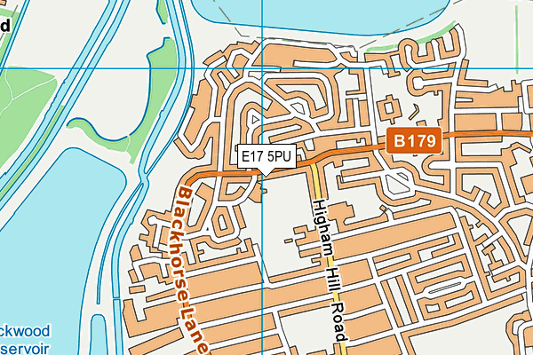 E17 5PU map - OS VectorMap District (Ordnance Survey)