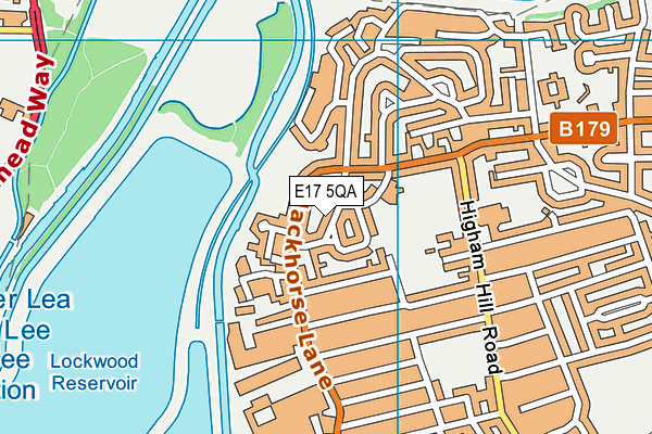 E17 5QA map - OS VectorMap District (Ordnance Survey)