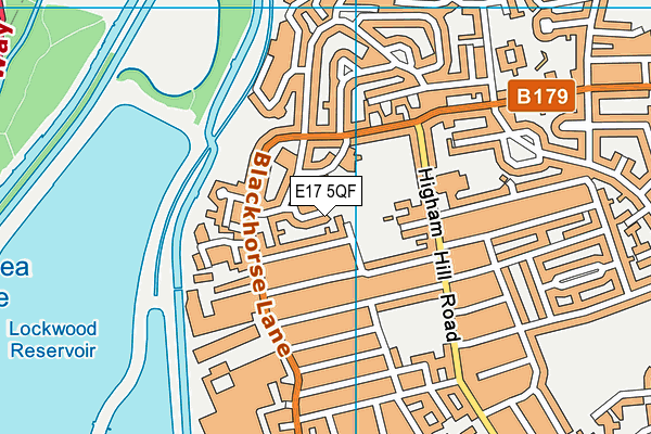E17 5QF map - OS VectorMap District (Ordnance Survey)