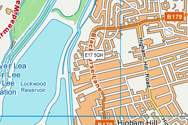 E17 5QH map - OS VectorMap District (Ordnance Survey)