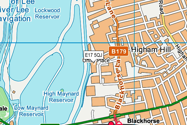 E17 5QJ map - OS VectorMap District (Ordnance Survey)
