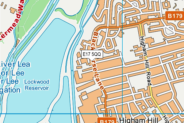E17 5QQ map - OS VectorMap District (Ordnance Survey)