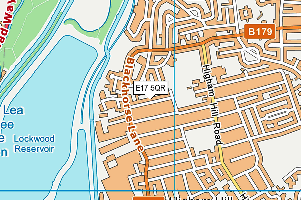 E17 5QR map - OS VectorMap District (Ordnance Survey)