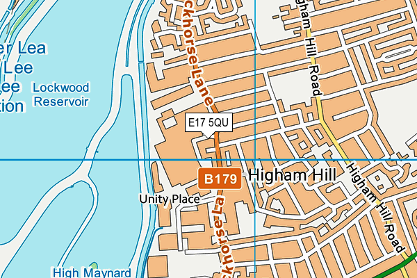 E17 5QU map - OS VectorMap District (Ordnance Survey)