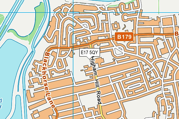 E17 5QY map - OS VectorMap District (Ordnance Survey)