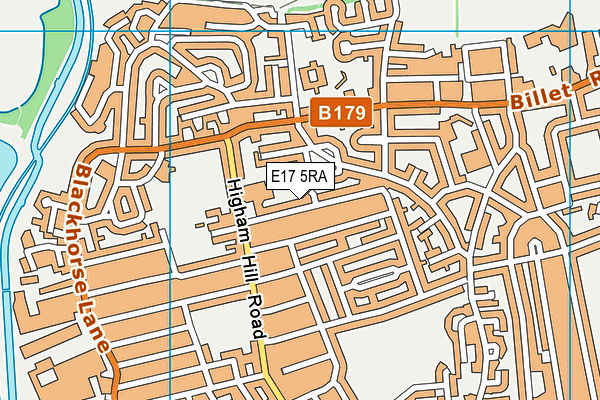 E17 5RA map - OS VectorMap District (Ordnance Survey)