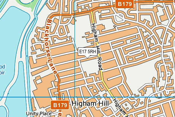 E17 5RH map - OS VectorMap District (Ordnance Survey)