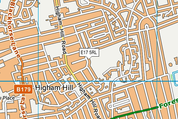 E17 5RL map - OS VectorMap District (Ordnance Survey)
