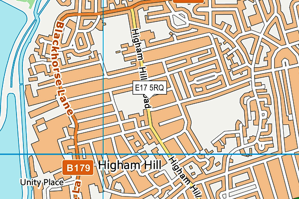 E17 5RQ map - OS VectorMap District (Ordnance Survey)