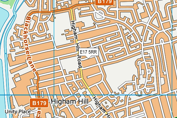 E17 5RR map - OS VectorMap District (Ordnance Survey)