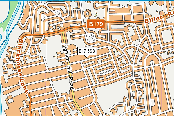 E17 5SB map - OS VectorMap District (Ordnance Survey)