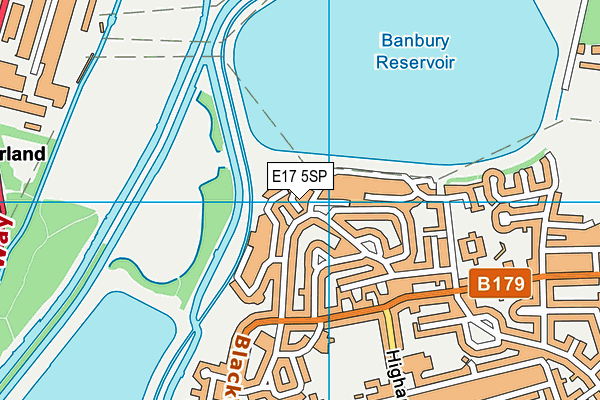 E17 5SP map - OS VectorMap District (Ordnance Survey)