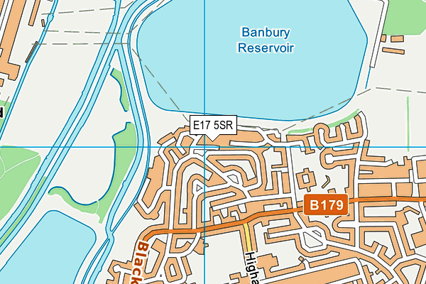 E17 5SR map - OS VectorMap District (Ordnance Survey)