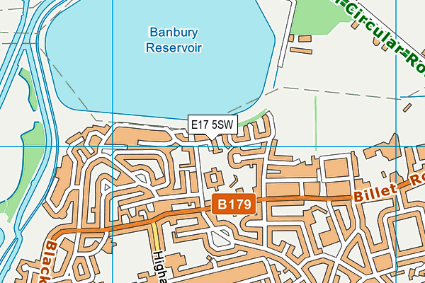 E17 5SW map - OS VectorMap District (Ordnance Survey)