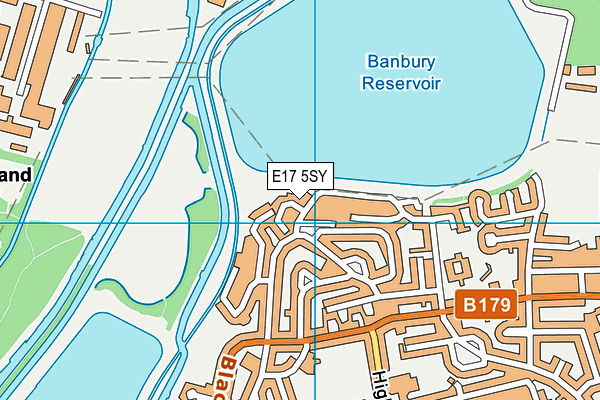 E17 5SY map - OS VectorMap District (Ordnance Survey)