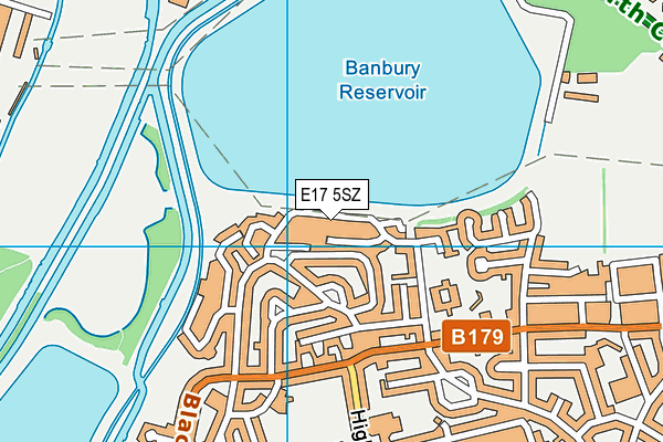 E17 5SZ map - OS VectorMap District (Ordnance Survey)