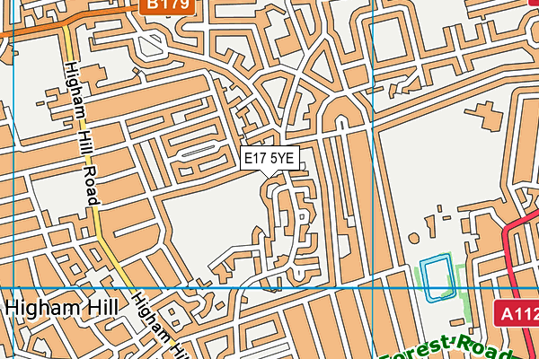 E17 5YE map - OS VectorMap District (Ordnance Survey)