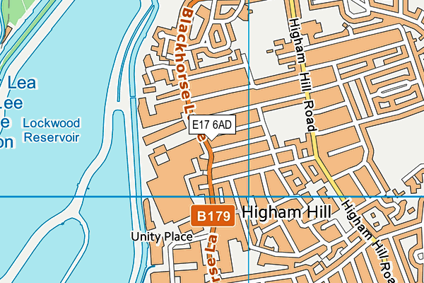 E17 6AD map - OS VectorMap District (Ordnance Survey)