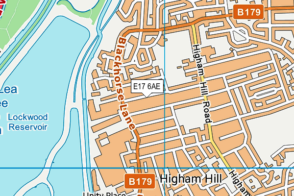 E17 6AE map - OS VectorMap District (Ordnance Survey)
