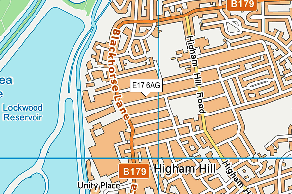 E17 6AG map - OS VectorMap District (Ordnance Survey)