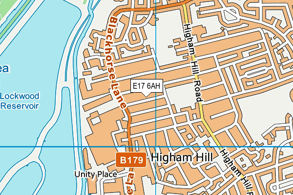 E17 6AH map - OS VectorMap District (Ordnance Survey)
