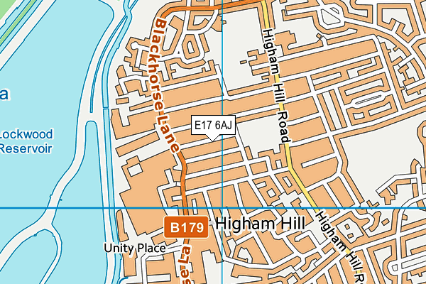 E17 6AJ map - OS VectorMap District (Ordnance Survey)
