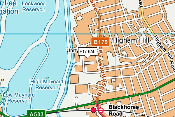 E17 6AL map - OS VectorMap District (Ordnance Survey)
