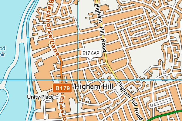 E17 6AP map - OS VectorMap District (Ordnance Survey)