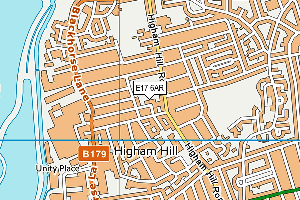 E17 6AR map - OS VectorMap District (Ordnance Survey)