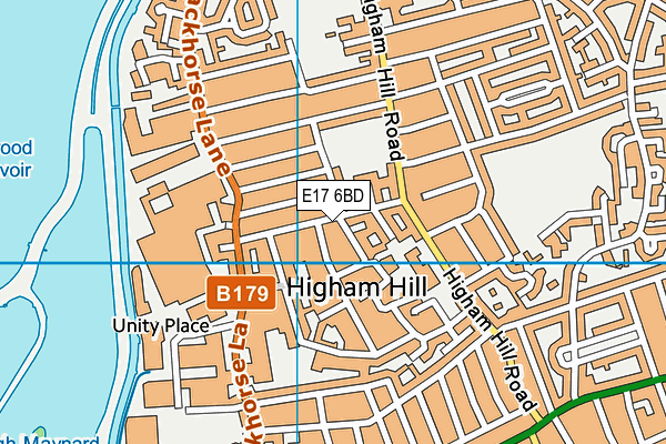 E17 6BD map - OS VectorMap District (Ordnance Survey)