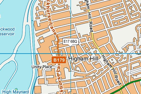E17 6BQ map - OS VectorMap District (Ordnance Survey)