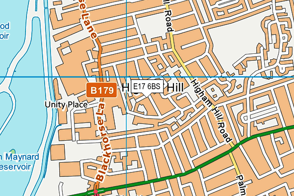 E17 6BS map - OS VectorMap District (Ordnance Survey)