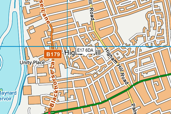 E17 6DA map - OS VectorMap District (Ordnance Survey)