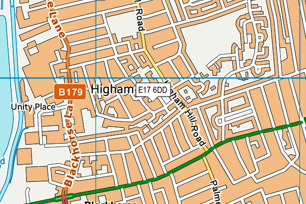 E17 6DD map - OS VectorMap District (Ordnance Survey)