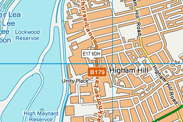 E17 6DH map - OS VectorMap District (Ordnance Survey)