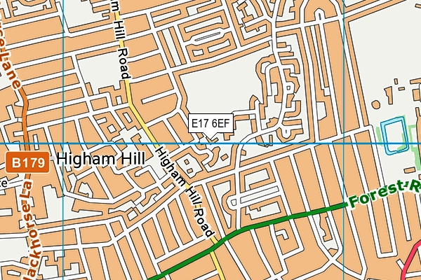E17 6EF map - OS VectorMap District (Ordnance Survey)