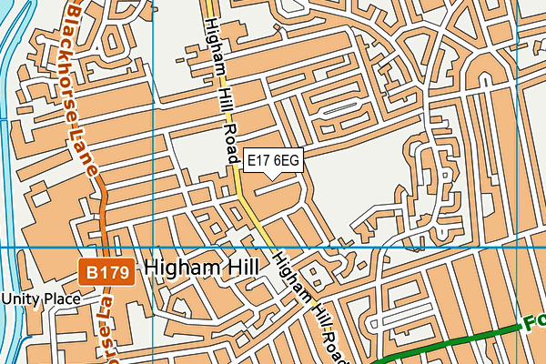 E17 6EG map - OS VectorMap District (Ordnance Survey)