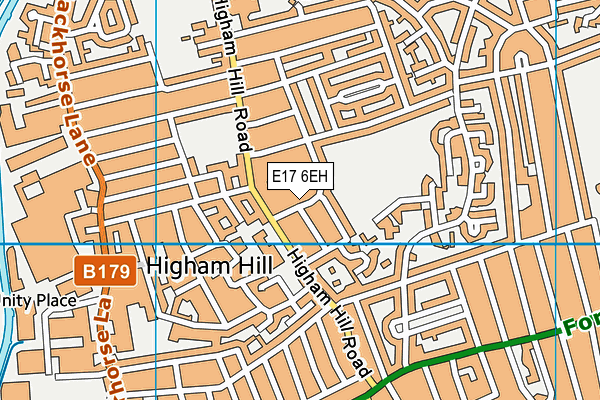 E17 6EH map - OS VectorMap District (Ordnance Survey)