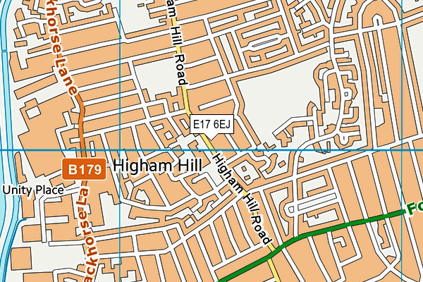 E17 6EJ map - OS VectorMap District (Ordnance Survey)