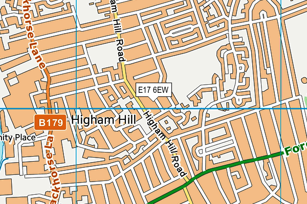 E17 6EW map - OS VectorMap District (Ordnance Survey)