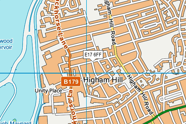 E17 6FF map - OS VectorMap District (Ordnance Survey)